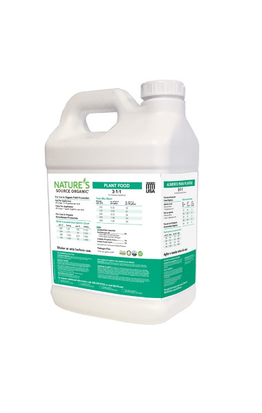 Nature's Source Organic Fertilizer 3-1-1 4.7 gallon Tote - 40 per pallet - Organic Fertilizer